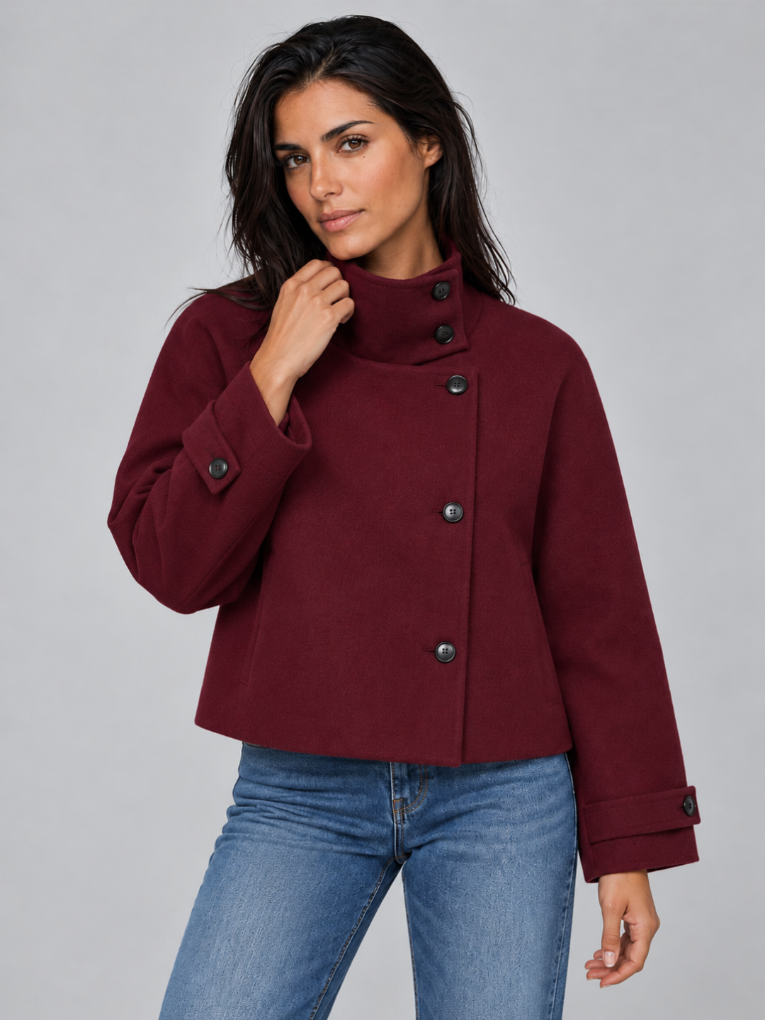 Women's Cropped Single Breasted Coat