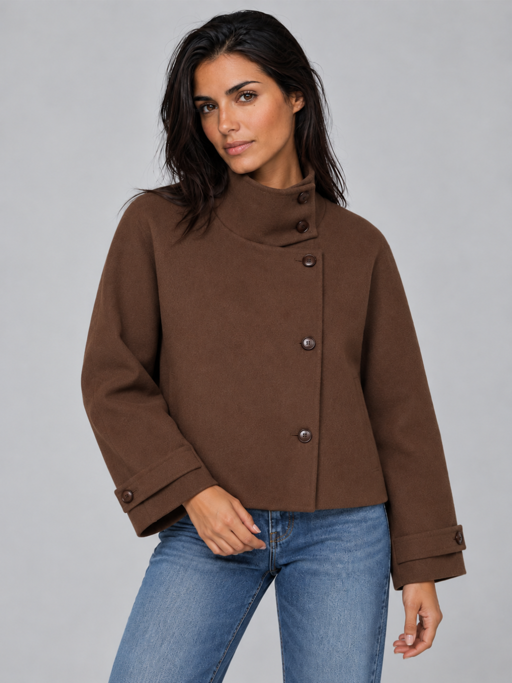 Women's Cropped Single Breasted Coat