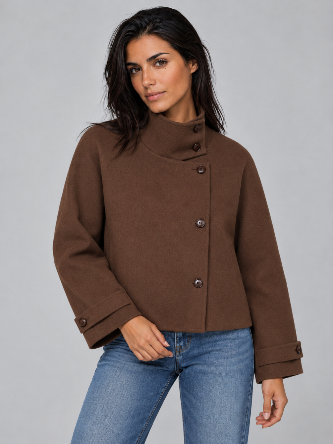 Women's Cropped Single Breasted Coat