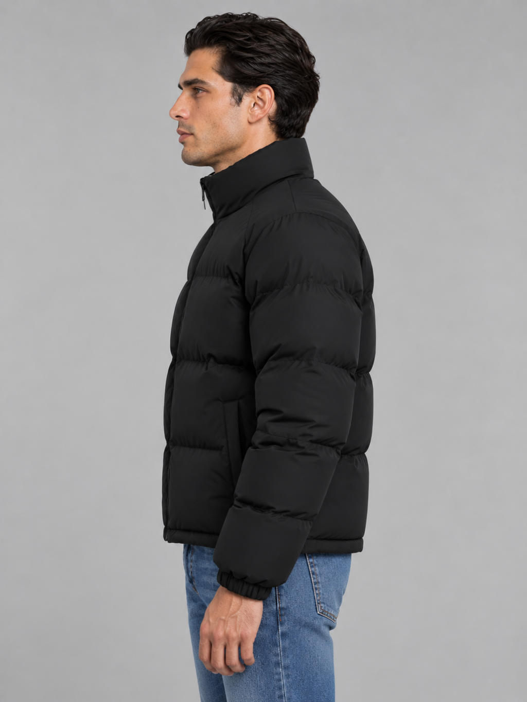 Men's Sherpa-Lined Puffer Jacket