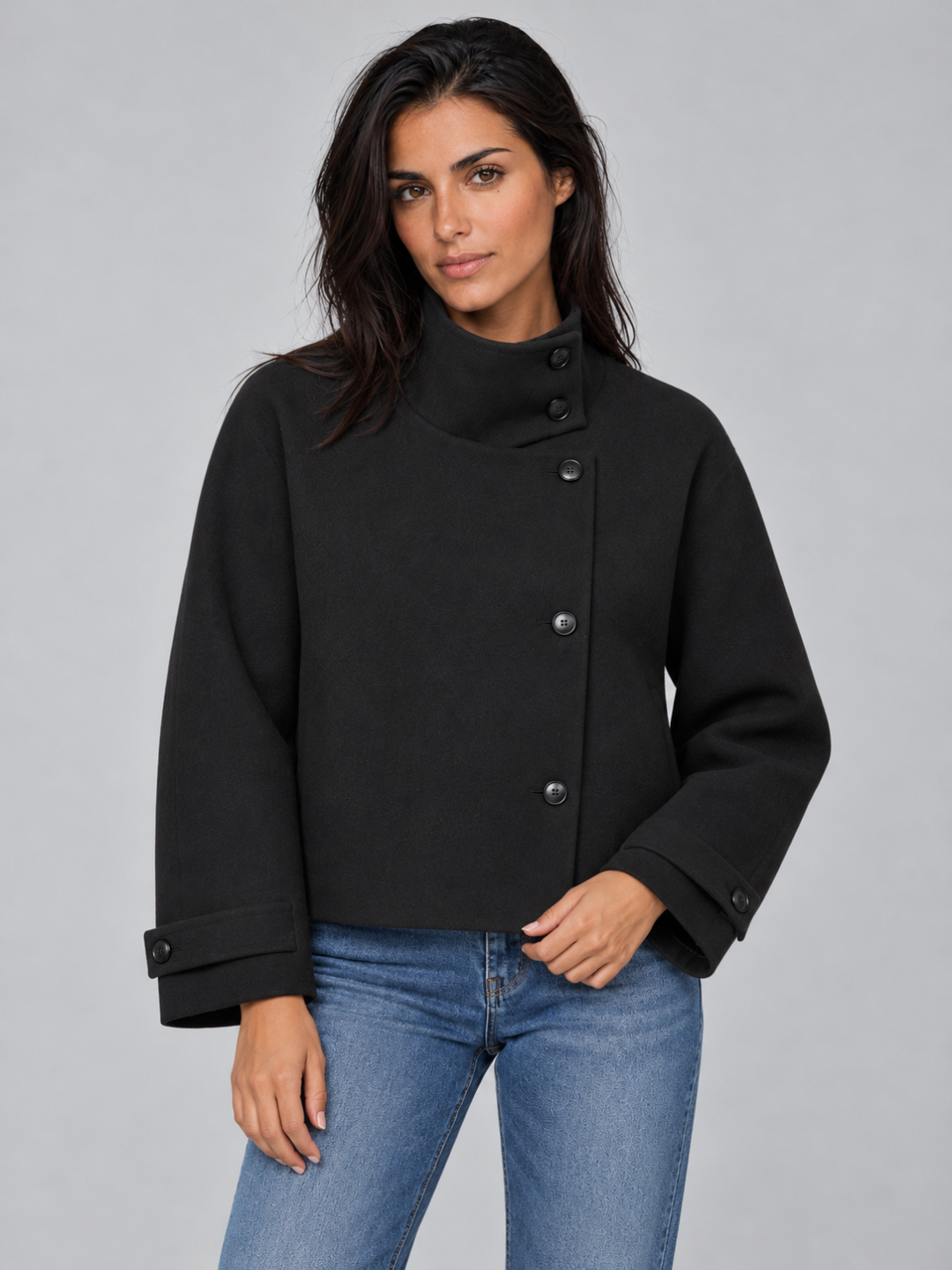 Women's Cropped Single Breasted Coat