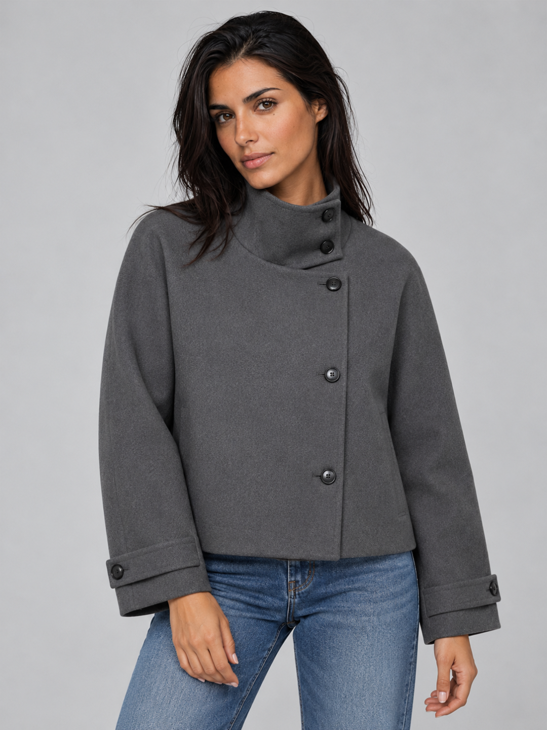 Women's Cropped Single Breasted Coat