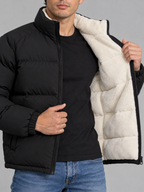 Men's Sherpa-Lined Puffer Jacket