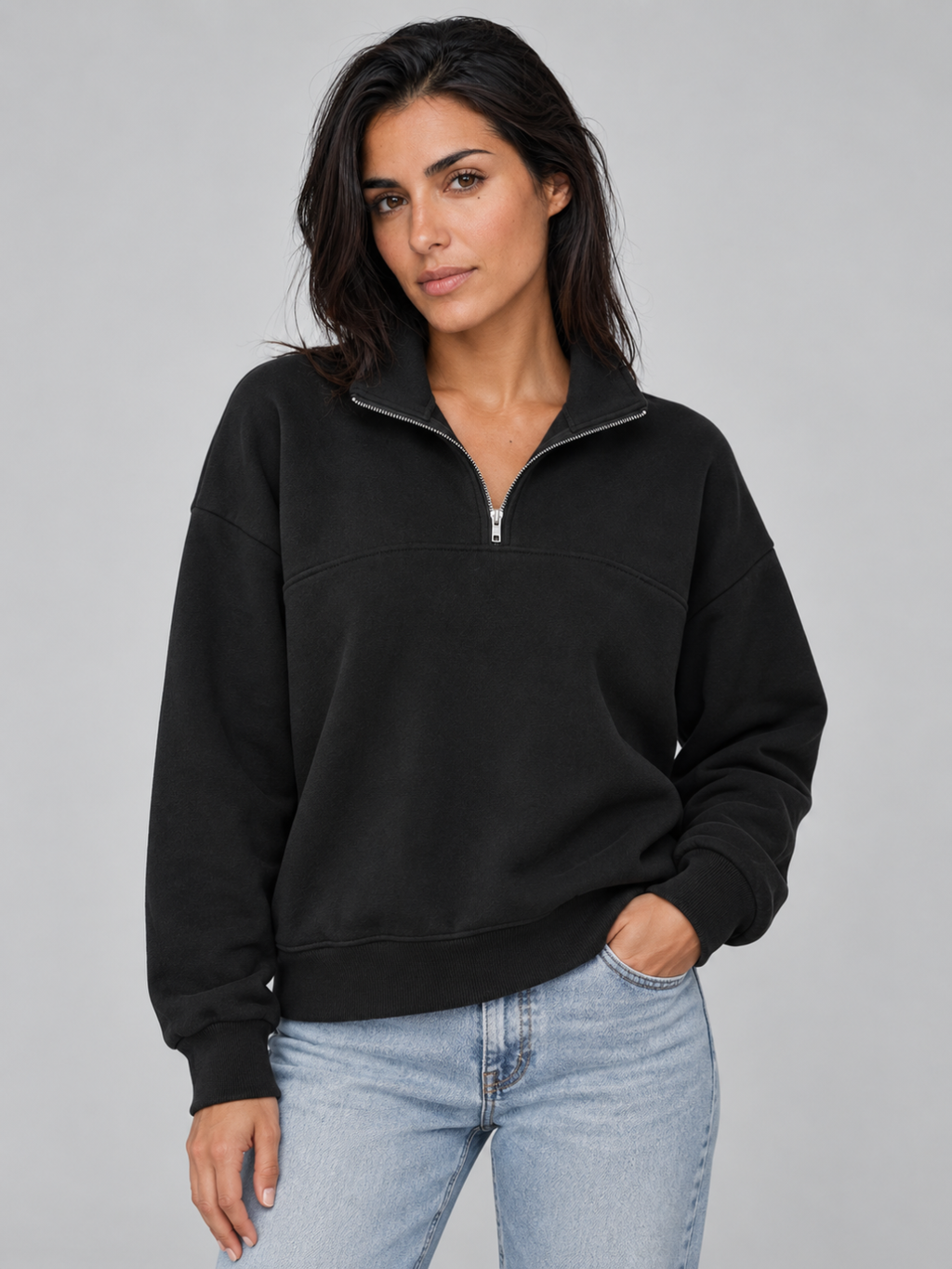 Women's Oversized Half-Zip Fleece