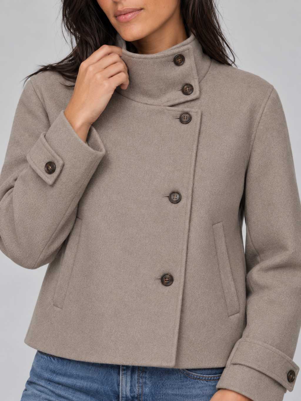 Women's Cropped Single Breasted Coat