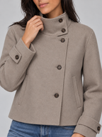 Women's Cropped Single Breasted Coat