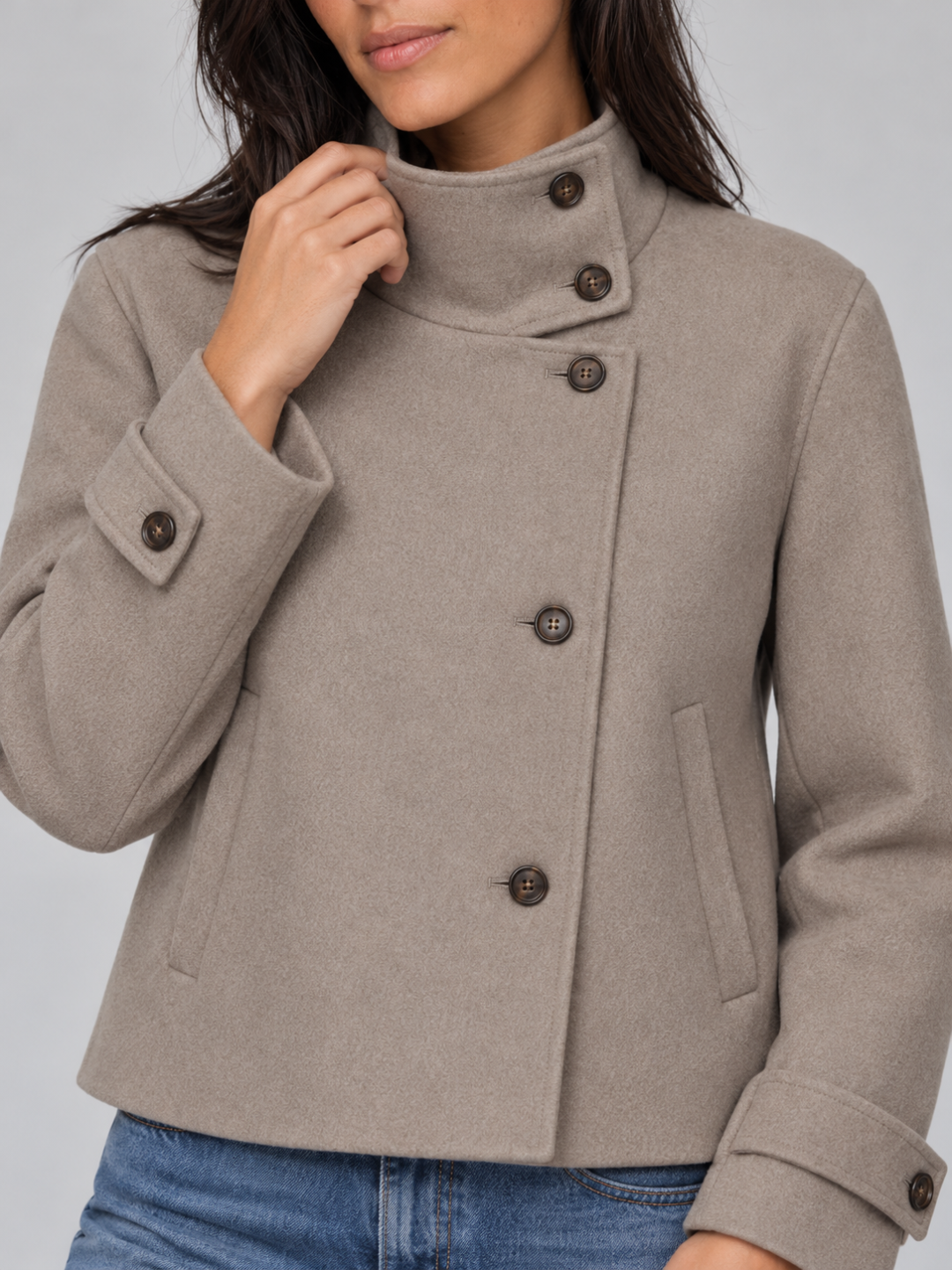 Women's Cropped Single Breasted Coat