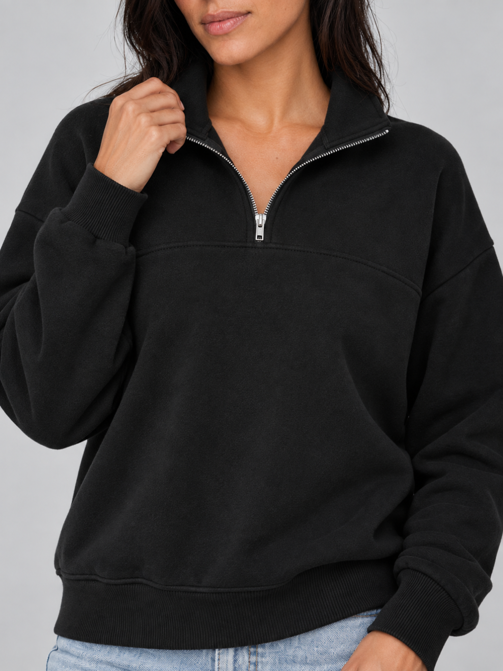 Women's Oversized Half-Zip Fleece
