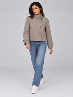 Women's Cropped Single Breasted Coat