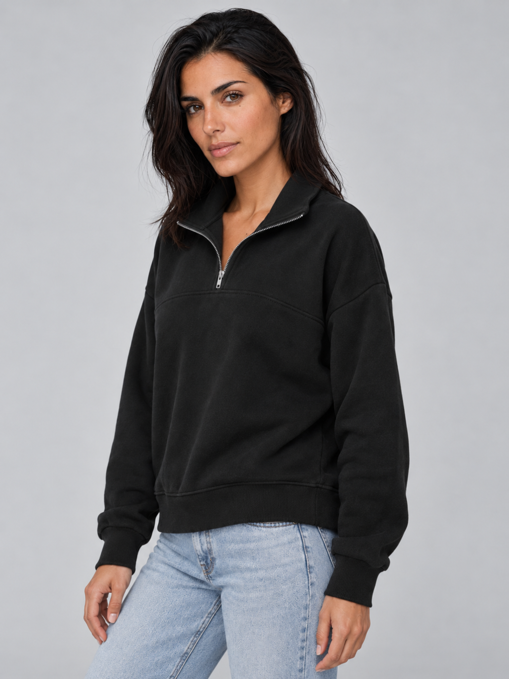 Women's Oversized Half-Zip Fleece