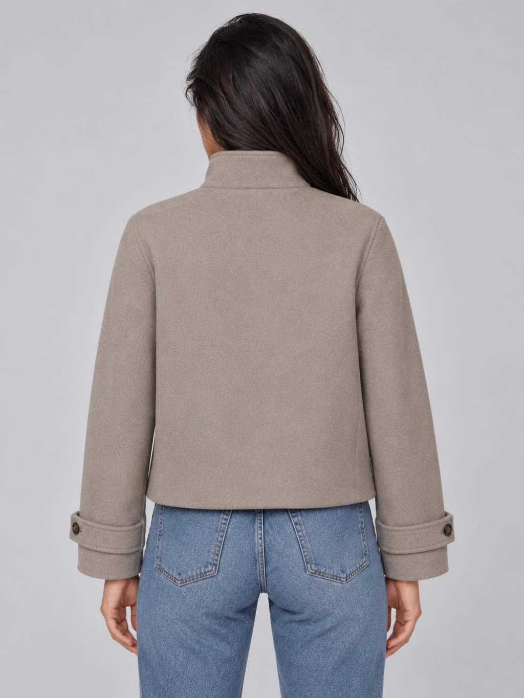 Women's Cropped Single Breasted Coat