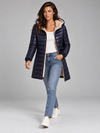Women's Mid-Length Faux Fur Lined Puffer Coat