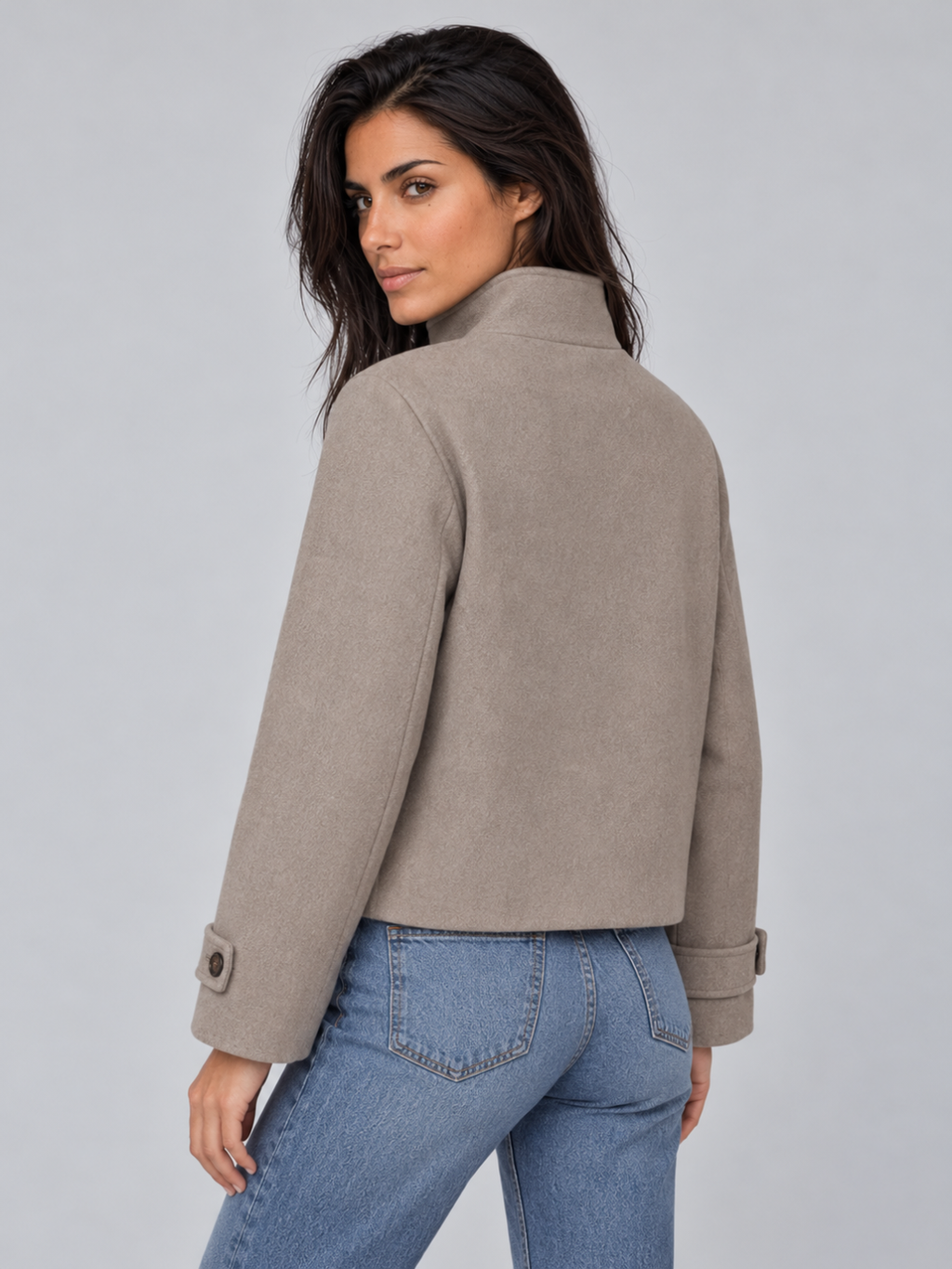 Women's Cropped Single Breasted Coat