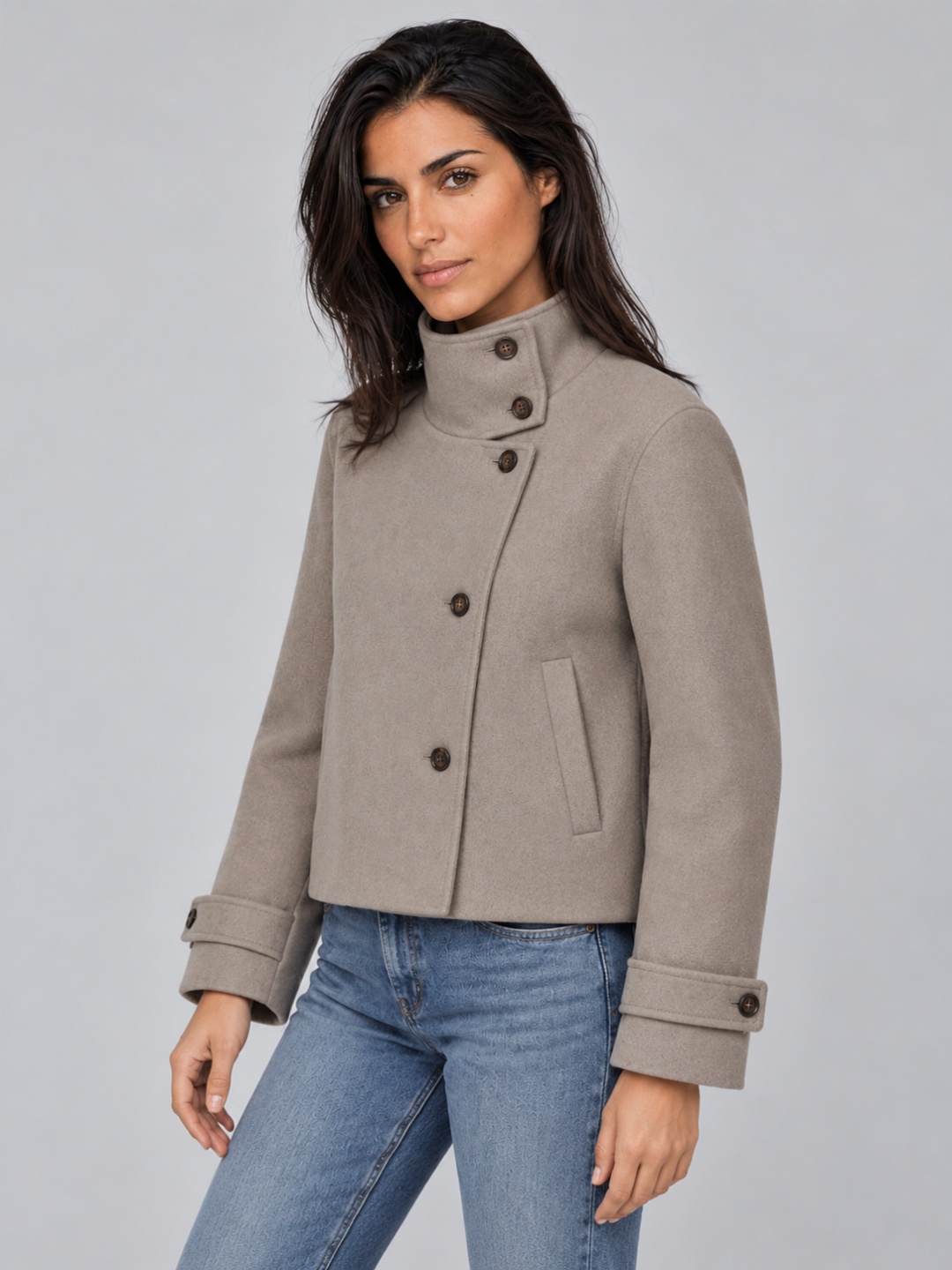 Women's Cropped Single Breasted Coat