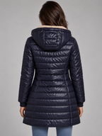 Women's Mid-Length Faux Fur Lined Puffer Coat