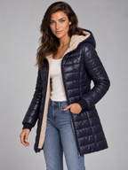 Women's Mid-Length Faux Fur Lined Puffer Coat