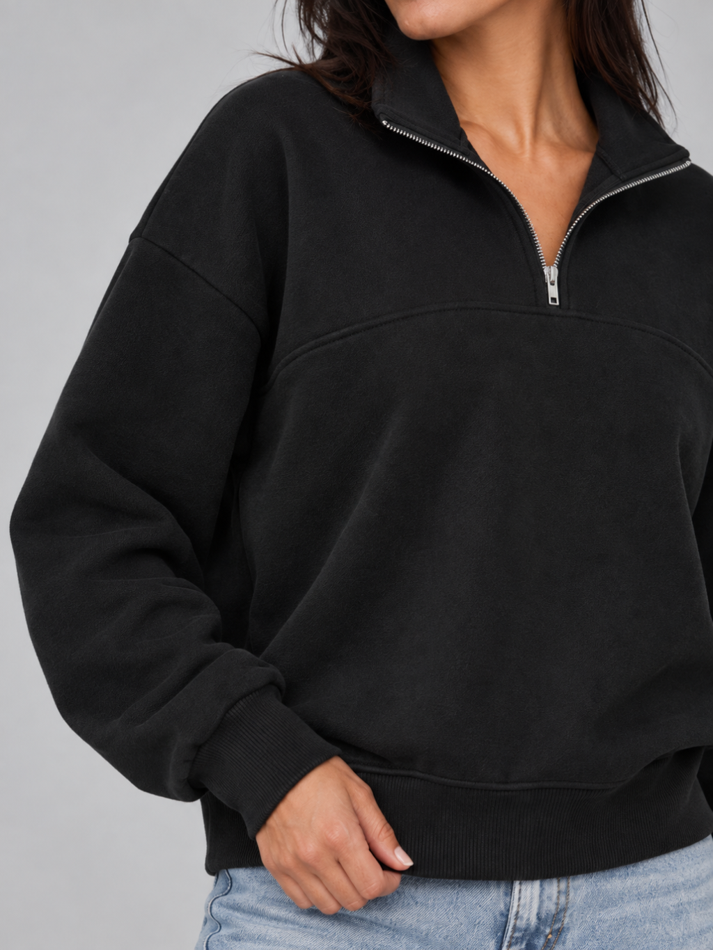 Women's Oversized Half-Zip Fleece