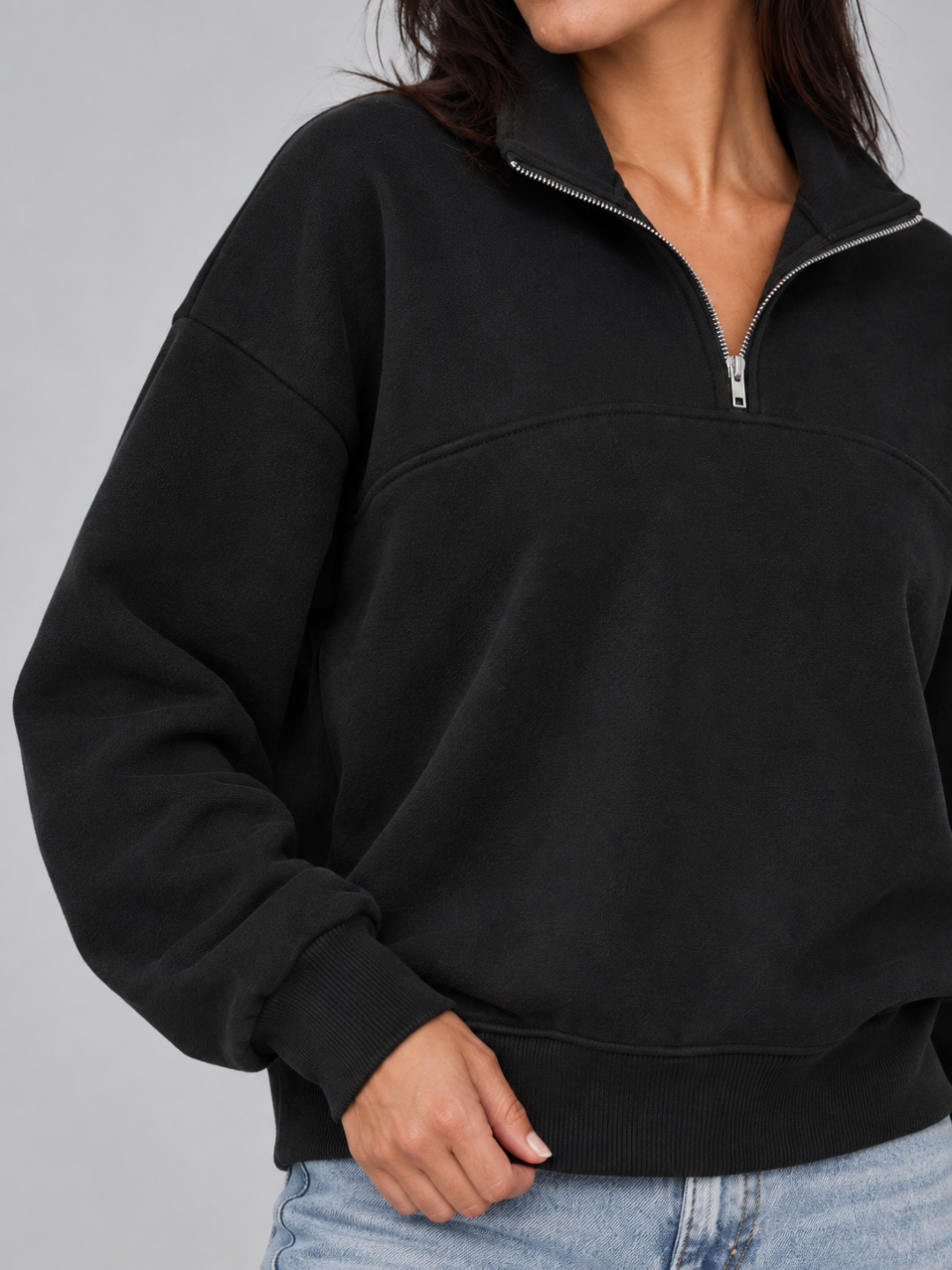 Women's Oversized Half-Zip Fleece