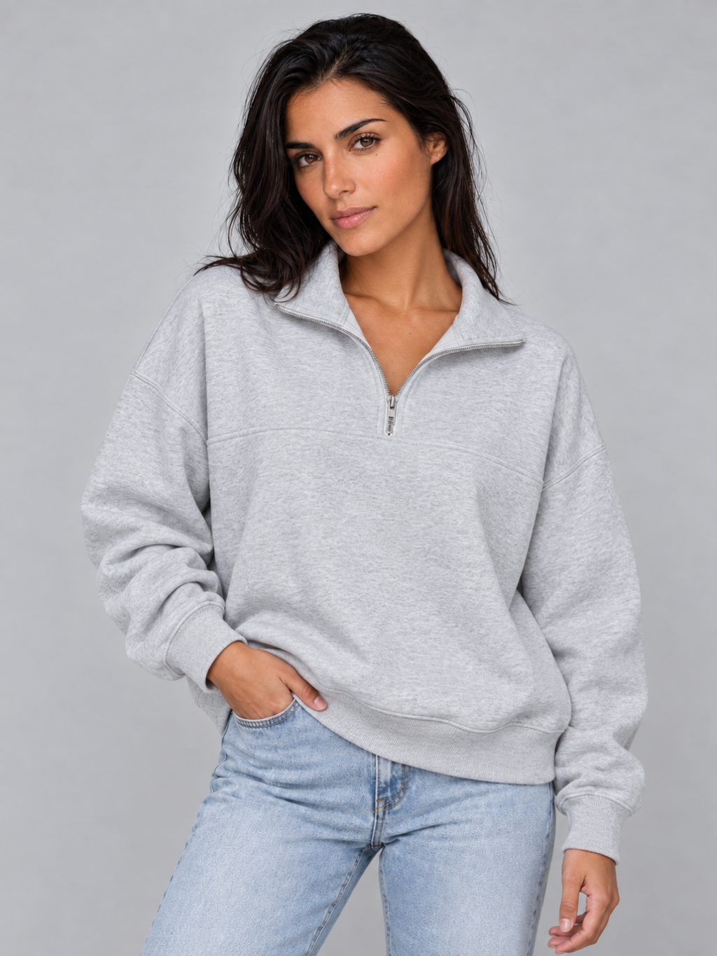 Women's Oversized Half-Zip Fleece