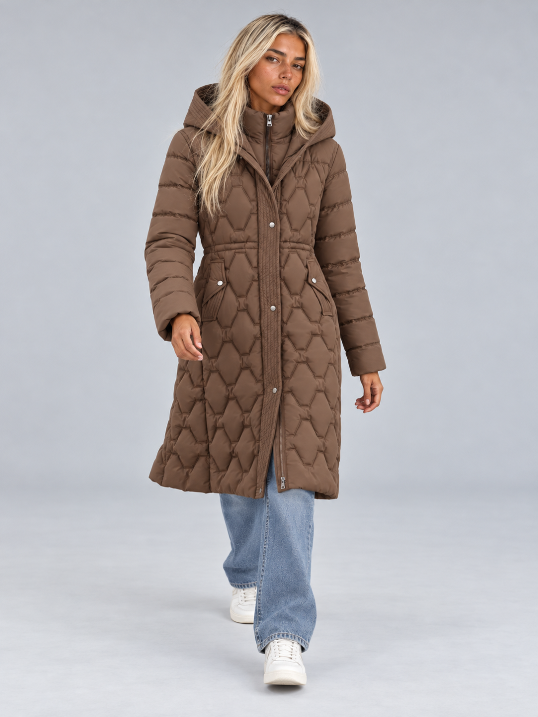 Women's Longline Hooded Puffer Parka