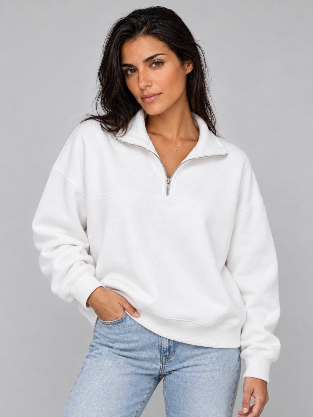 Women's Oversized Half-Zip Fleece
