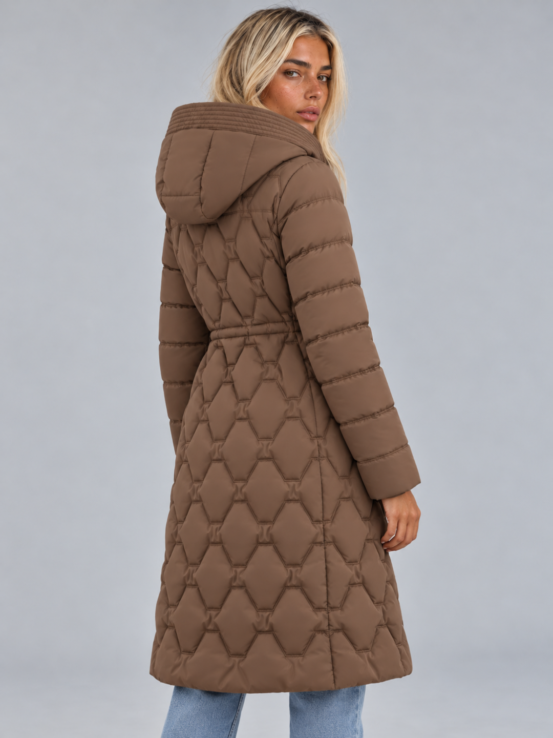 Women's Longline Hooded Puffer Parka