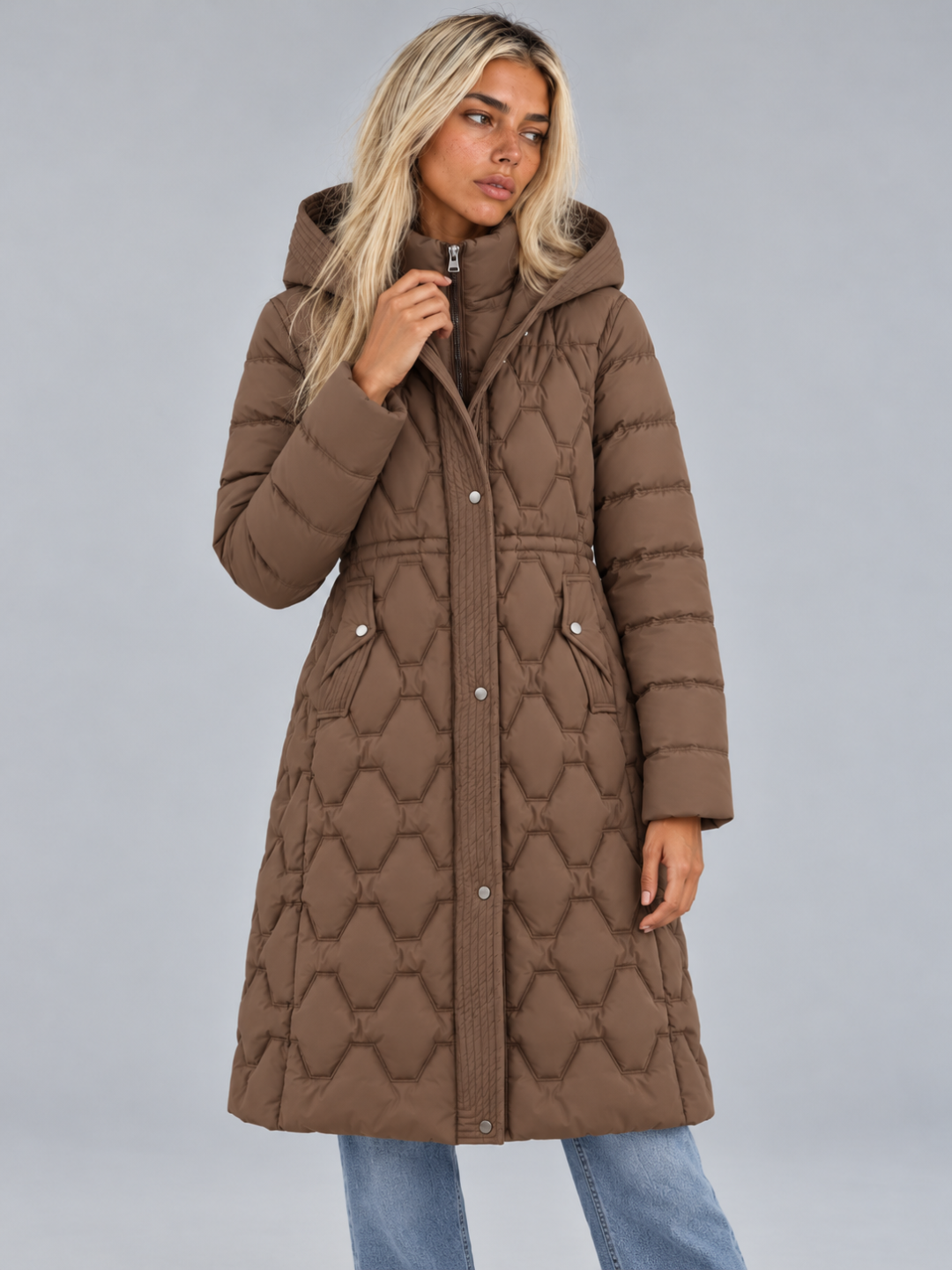 Women's Longline Hooded Puffer Parka