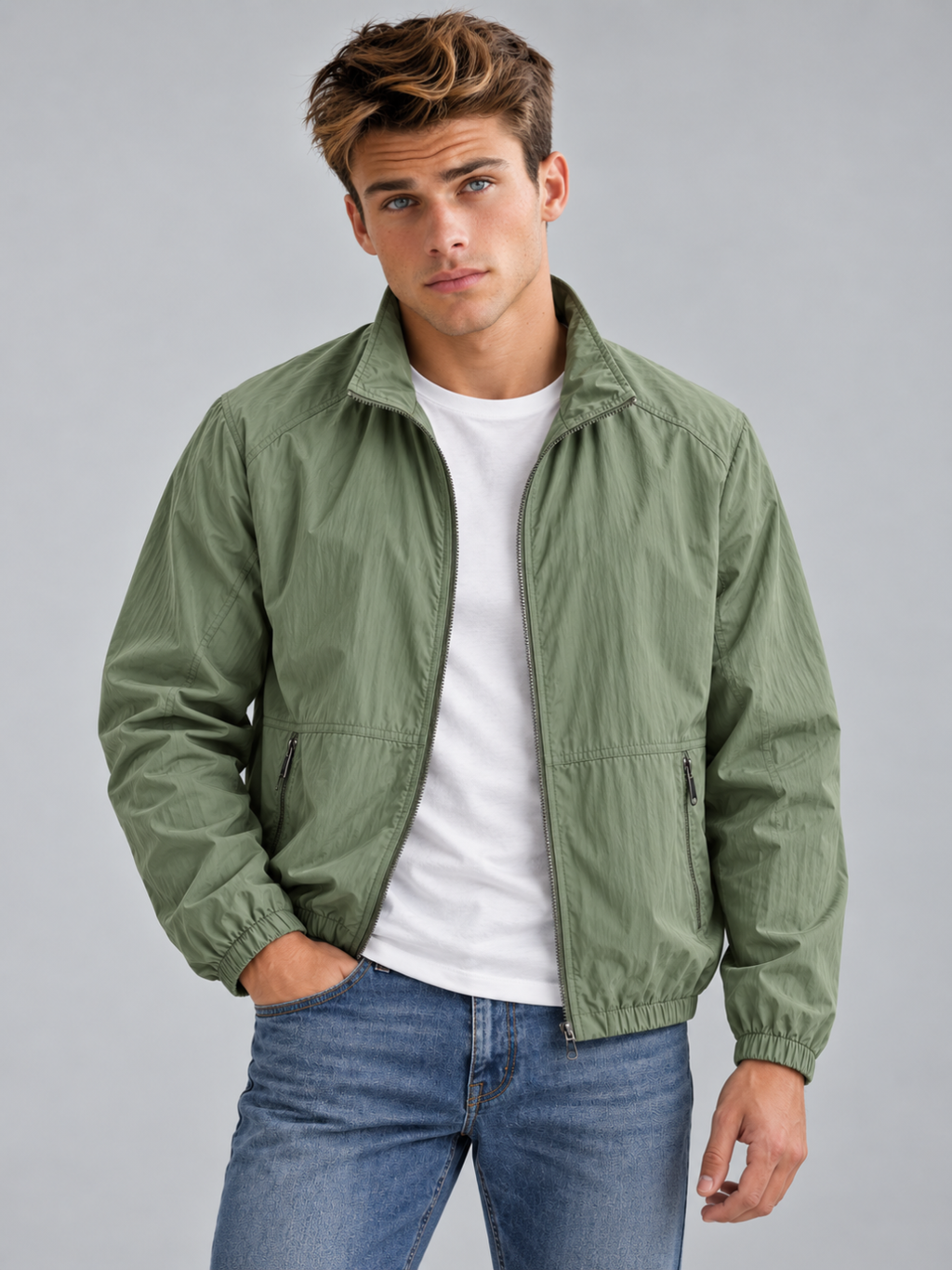 Men's Lightweight Windbreaker Jacket