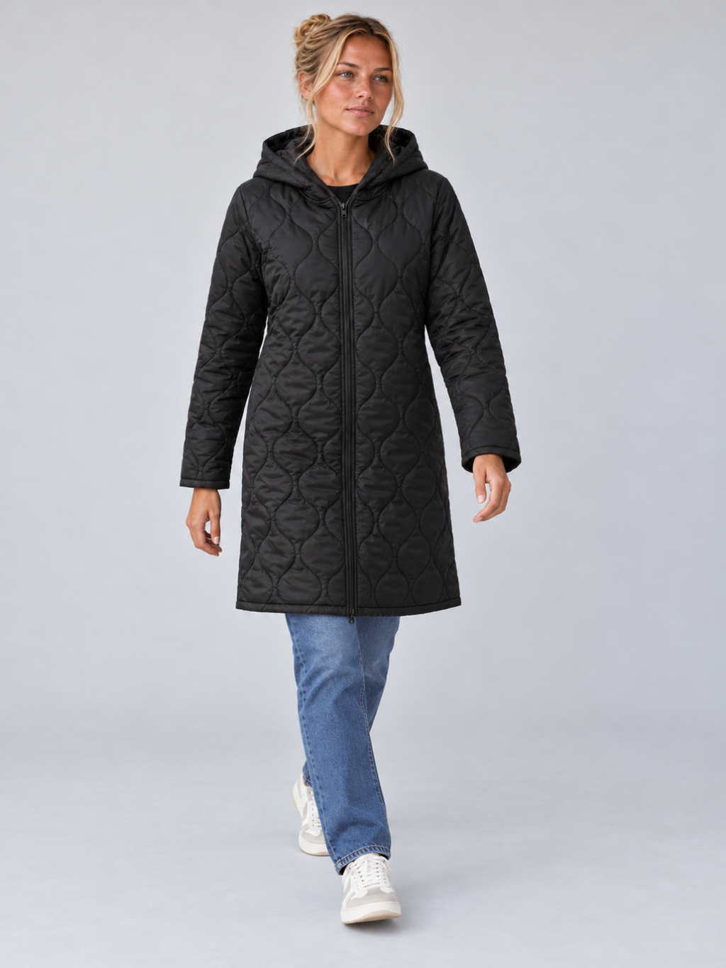 Women's Longline Hooded Puffer Coat