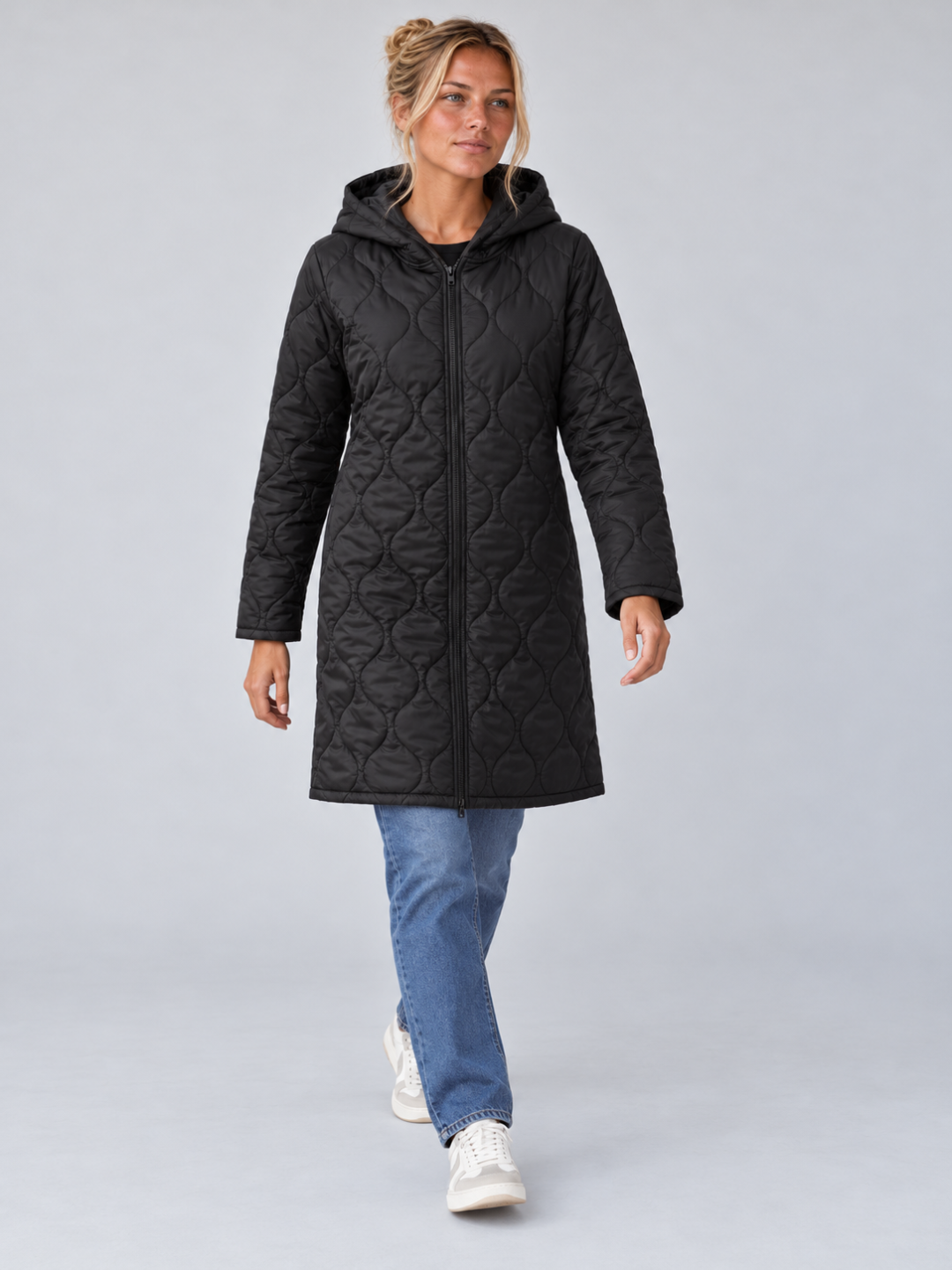 Women's Longline Hooded Puffer Coat