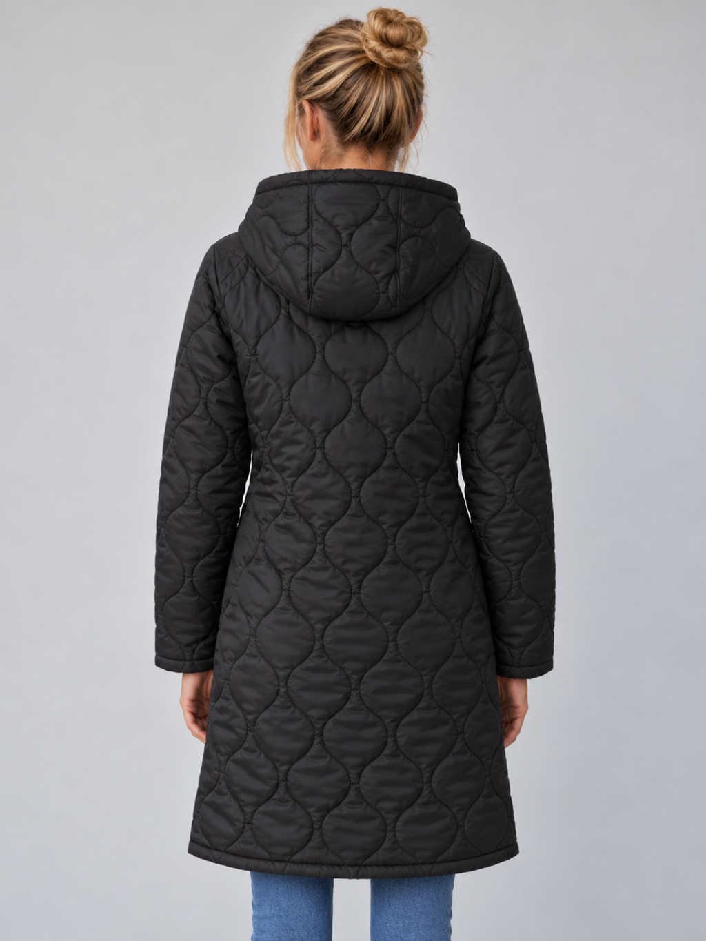 Women's Longline Hooded Puffer Coat