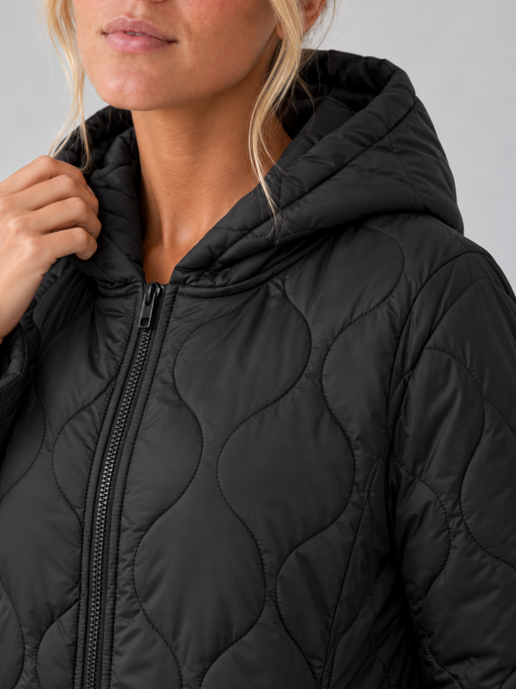 Women's Longline Hooded Puffer Coat