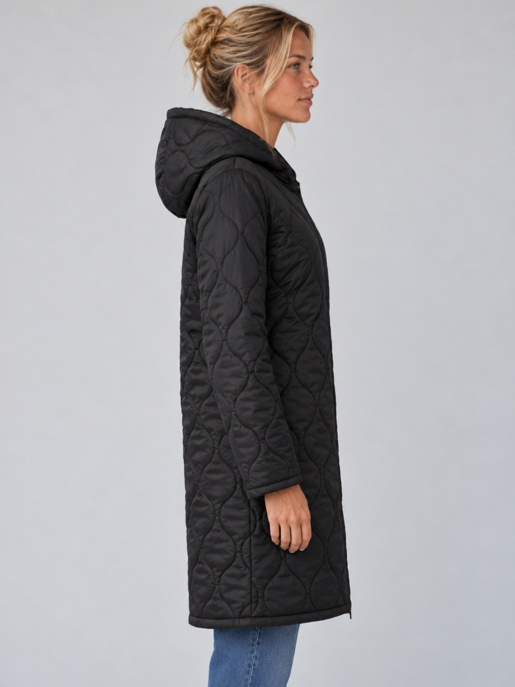 Women's Longline Hooded Puffer Coat