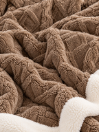 Sherpa Coral Fleece Throw Blanket