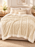 Sherpa Coral Fleece Throw Blanket