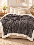 Sherpa Coral Fleece Throw Blanket
