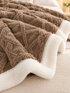 Sherpa Coral Fleece Throw Blanket
