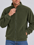 Men's Full-Zip Stand Collar Sweatshirt Jacket