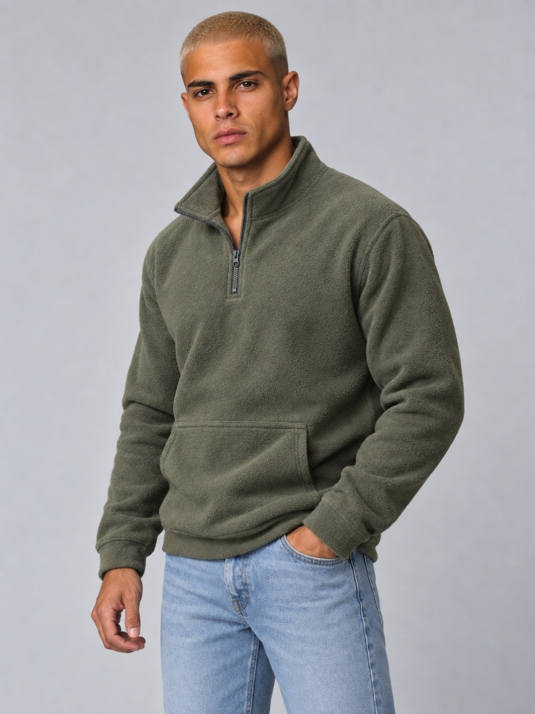 Men's Half-Zip Fleece Sweatshirt