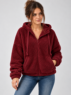 Women's Oversized Teddy Fleece Hoodie