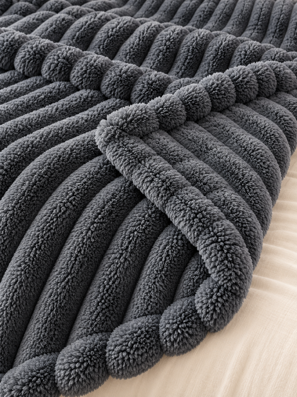 Flannel Fleece Striped Throw Blanket