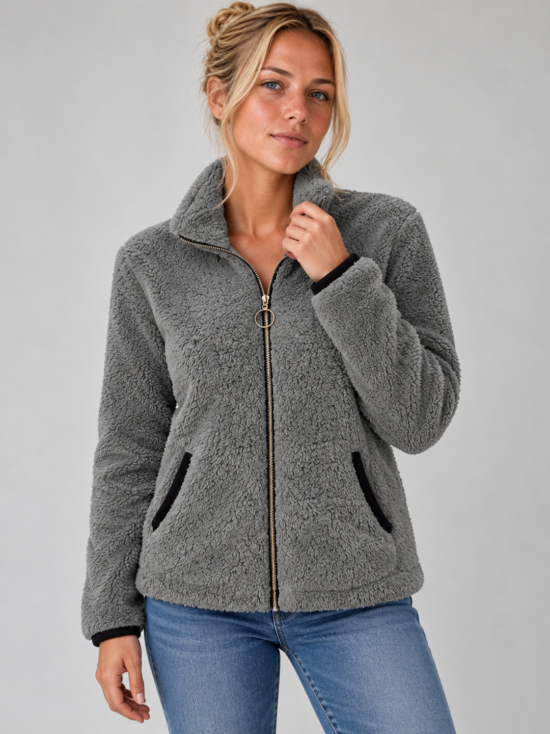 Women’s Full-Zip Sherpa Fleece Jacket