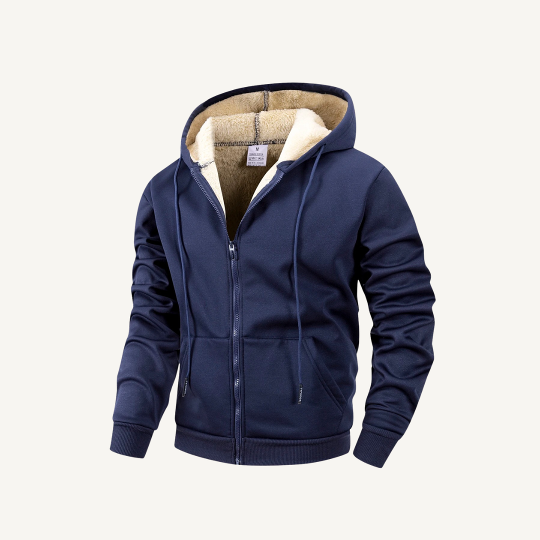 Men's Sherpa-Lined Zip-Up Hoodie