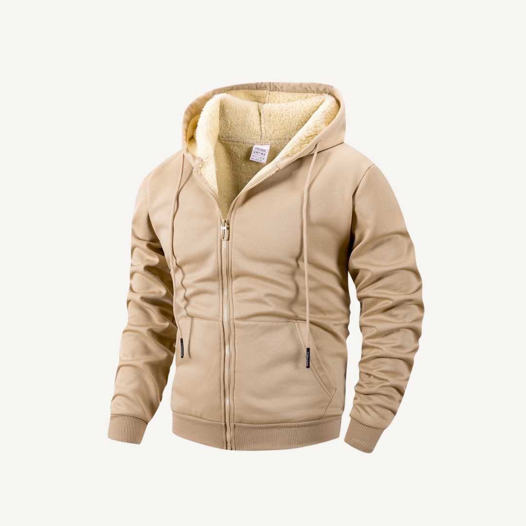 Men's Sherpa-Lined Zip-Up Hoodie