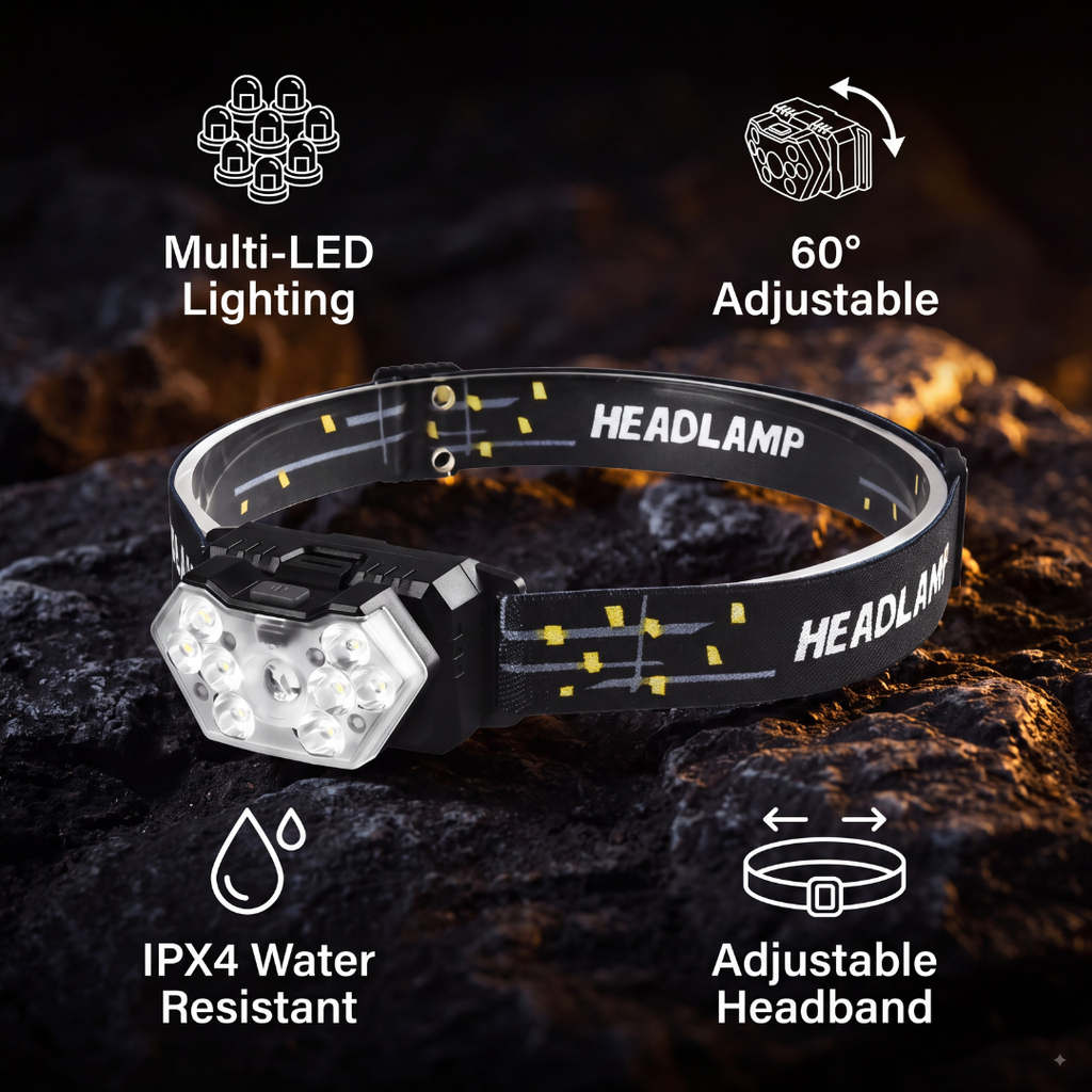 9-LED Outdoor Headlamp