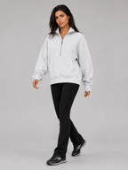 Women's Half-Zip Fleece Pullover Hoodie
