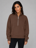 Women's Half-Zip Fleece Pullover Hoodie