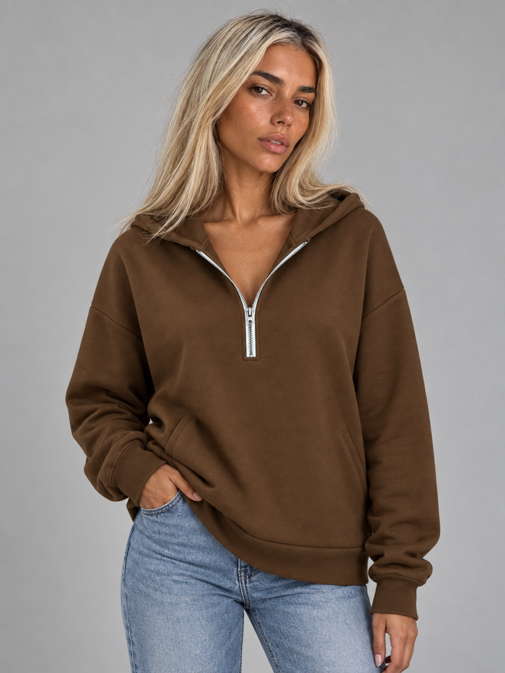 Women's Half-Zip Outdoor Hoodie
