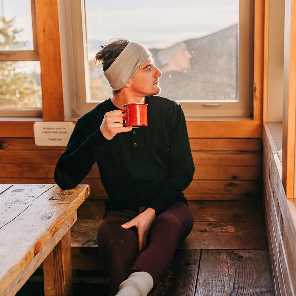 Men's Merino Wool Henley Base Layer