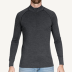 Men's Merino Wool Quarter-Zip Base Layer